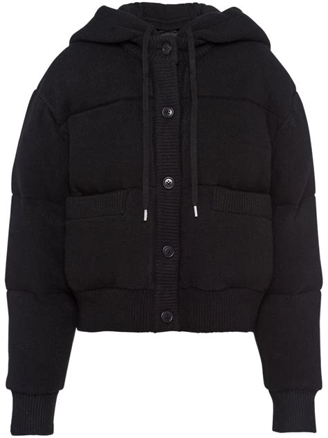 cashmere wool down jacket prada|Black Wool And Cashmere Down Jacket .